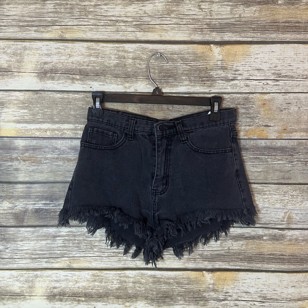 Unif Distressed Black Shorts Size 27